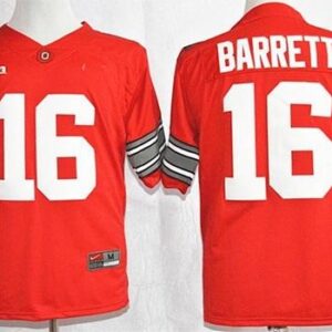 NCAA Ohio State Buckeyes 16 J. T. Barrett Red Diamond Quest Men Jersey