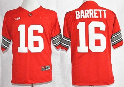 NCAA Ohio State Buckeyes 16 J. T. Barrett Red Diamond Quest Men Jersey