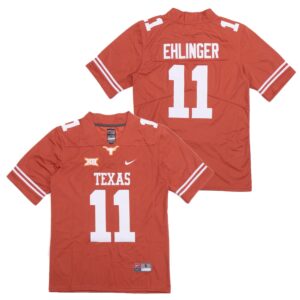 NCAA Texas Longhorns 11 Sam Ehlinger Orange Nike College Football Men Jersey