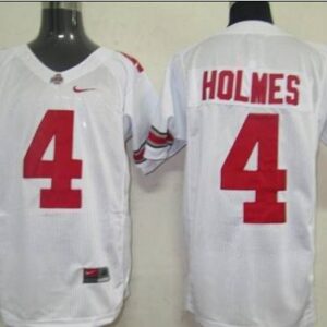 NCAA Ohio State Buckeyes 4 Santonio Holmes White Men Jersey