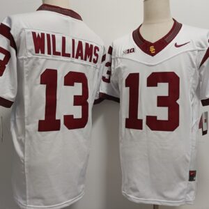 NCAA USC Trojans 13 Caleb Williams White F.U.S.E. Vapor Limited Men Jersey