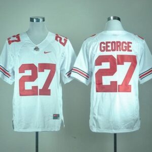 NCAA Ohio State Buckeyes 27 Eddie George White Men Jersey