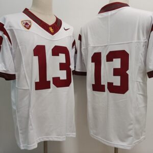 NCAA USC Trojans 13 Williams White 2023 F.U.S.E Vapor Limited Men Jersey