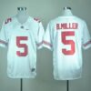 NCAA Ohio State Buckeyes 5 Braxton Miller White Men Jersey