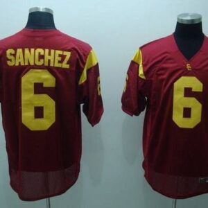 NCAA USC Trojans 6 Mark Sanchez Red Men Jersey