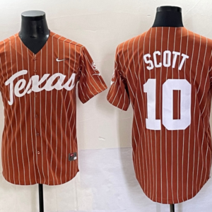NCAA Texas Longhorns 10 Scott Orange Vapor Limited Men Jersey 1