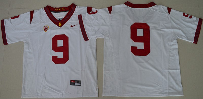 NCAA USC Trojans 9 JuJu Smith-Schuster White 2016-17 Men Jersey