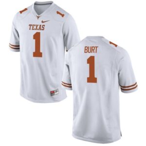 NCAA Texas Longhorns 1 John Burt White Nike Men Jersey