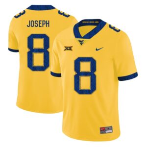 NCAA West Virginia Mountaineers 8 Karl Joseph Yellow College Football Men Jersey