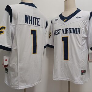 NCAA West Virginia Mountaineers 1  Jahiem White White F.U.S.E. Vapor Limited Men Jersey