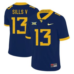 NCAA West Virginia Mountaineers 13 David Sills V Navy College Football Men Jersey