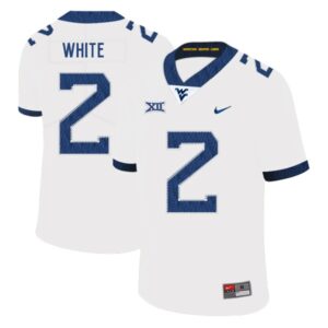 NCAA West Virginia Mountaineers 2 Ka'Raun White White College Football Men Jersey