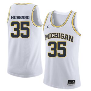 NCAA University of Michigan 35 Phil Hubbard White College Basketball Men Jersey