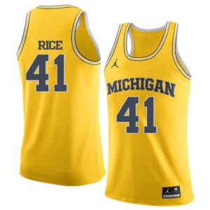 NCAA University of Michigan 41 Glen Rice Yellow College Basketball Men Jersey