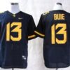 NCAA West Virginia Mountaineers 13 Andrew Buie Navy Blue Men Jersey