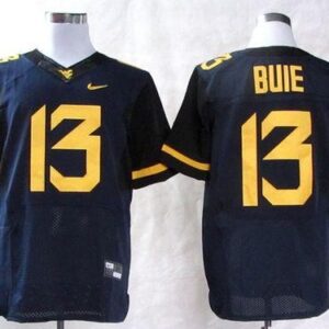 NCAA West Virginia Mountaineers 13 Andrew Buie Navy Blue Men Jersey
