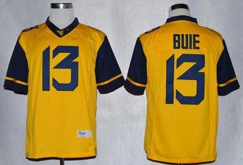 NCAA West Virginia Mountaineers 13 Andrew Buie Gold Limited Men Jersey