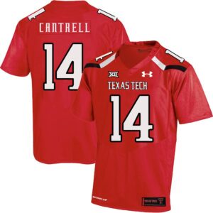 NCAA Texas Tech Red Raiders 14 Dylan Cantrell Red College Football Men Jersey