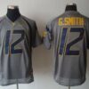 NCAA West Virginia Mountaineers 12 Geno Smith Grey Men Jersey