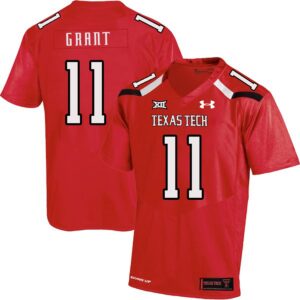 NCAA Texas Tech Red Raiders 11 Jakeem Grant Red College Football Men Jersey