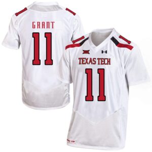 NCAA Texas Tech Red Raiders 11 Jakeem Grant White College Football Men Jersey