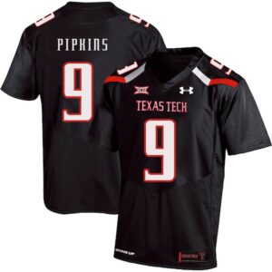 NCAA Texas Tech Red Raiders 9 Ondre Pipkins Black College Football Men Jersey