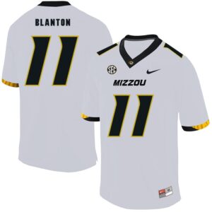 NCAA Missouri Tigers 11 Kendall Blanton White Nike College Football Men Jersey