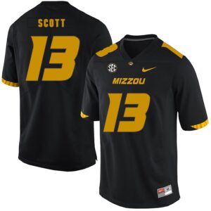 NCAA Missouri Tigers 13 Kam Scott Black Nike College Football Men Jersey