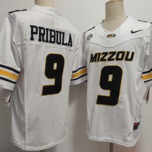 NCAA Missouri Tigers 9 Beau Pribula White F.U.S.E. Vapor Limited Men Jersey