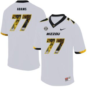 NCAA Missouri Tigers 77 Paul Adams White Nike Fashion College Football Men Jersey