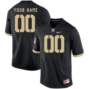 NCAA Army Black Knights Black Men's Customized College Football Men Jersey