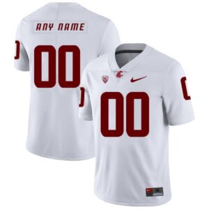 NCAA Washington State Cougars White College Football Customized Men Jersey