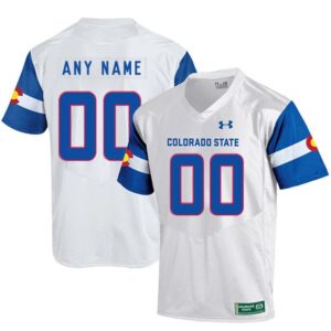 NCAA Colorado State Rams Customized White College Football Men Jersey