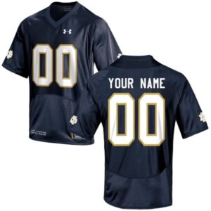 NCAA Notre Dame Fighting Irish Navy Blue Customized Men Jersey