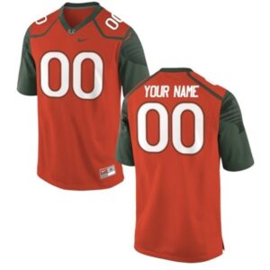 NCAA Miami Hurricanes Orange Customized Men Jersey