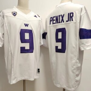 NCAA Washington Huskies 9 Michael Penix Jr White Limited Men Jersey