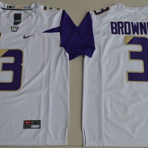 NCAA Washington Huskies 3 Jake Browning White Limited Men Jersey