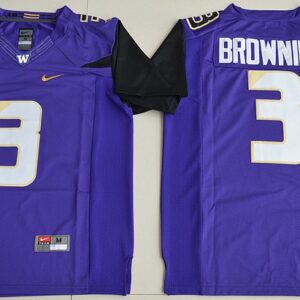 NCAA Washington Huskies 3 Jake Browning Purple Limited Men Jersey