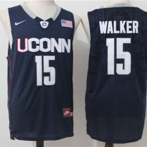 NCAA Washington Huskies 15 Kemba Walker Navy Blue Basketball Men Jersey