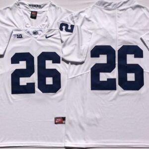 NCAA Penn State Nittany Lions 26 Saquon Barkley White College Football Legend Men Jersey