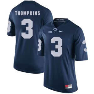 NCAA Penn State Nittany Lions 3 DeAndre Thompkins Navy Football Men Jersey