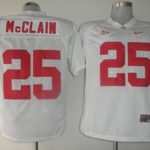 NCAA Alabama Crimson Tide 25 Rolando McClain White Men Jersey