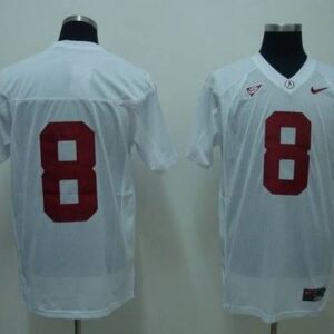 NCAA Alabama Crimson Tide 8 Julio Jones White Men Jersey