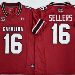 South Carolina Fighting Gamecocks 16 LaNorris Sellers Red F.U.S.E. Vapor Limited Men Jersey
