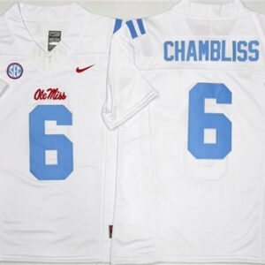 Ole Miss Rebels 6 Trinidad Chambliss White F.U.S.E. Vapor Limited Men Jersey