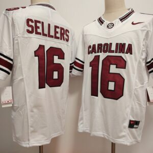 South Carolina Gamecocks 16 LaNorris Sellers White F.U.S.E. Vapor Limited Men Jersey