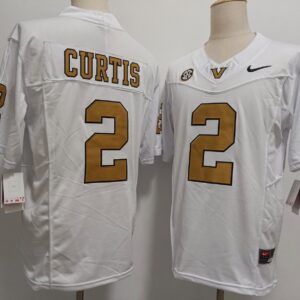Vanderbilt Commodores 2 Jared Curtis White Gold F.U.S.E. Vapor Limited Men Jersey