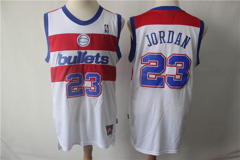 NCAA Washington Bullets 23 Michael Jordan Nike College Basketball Men Jersey